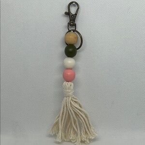 Multicolor Beaded Tassel Keychain